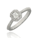 Fehér arany gyűrű 52-es méret - B51626